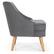 Alt View 18. Costway - Velvet Upholstered Accent Chair with Rubber Wood Legs - Grey.
