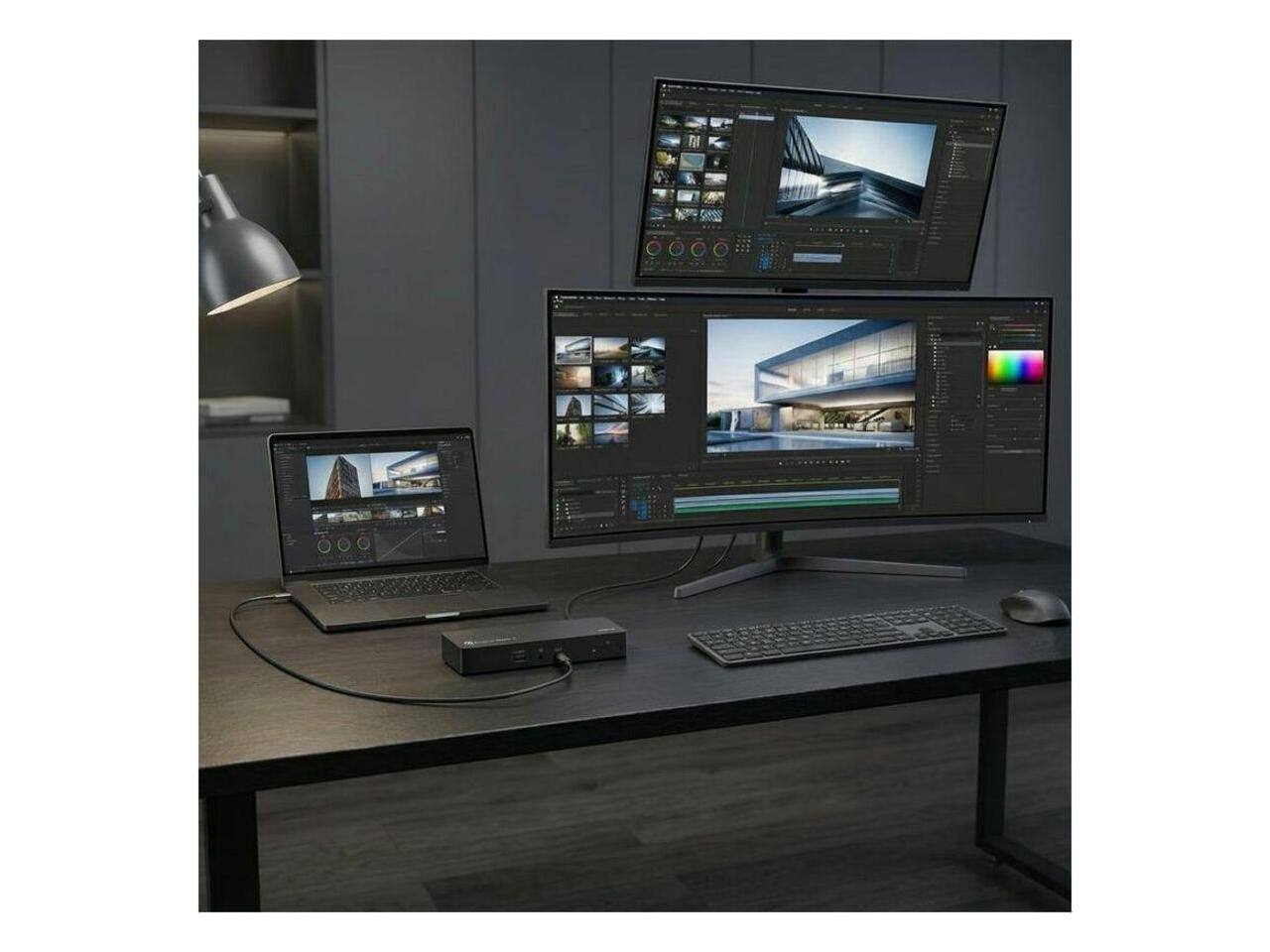 Alt View 4. CODi - CODi CentroT4 10-in-1 Thunderbolt 4 Dock, 2 Displays, Charging, for Notebook/Workstation - DSTB410-2.