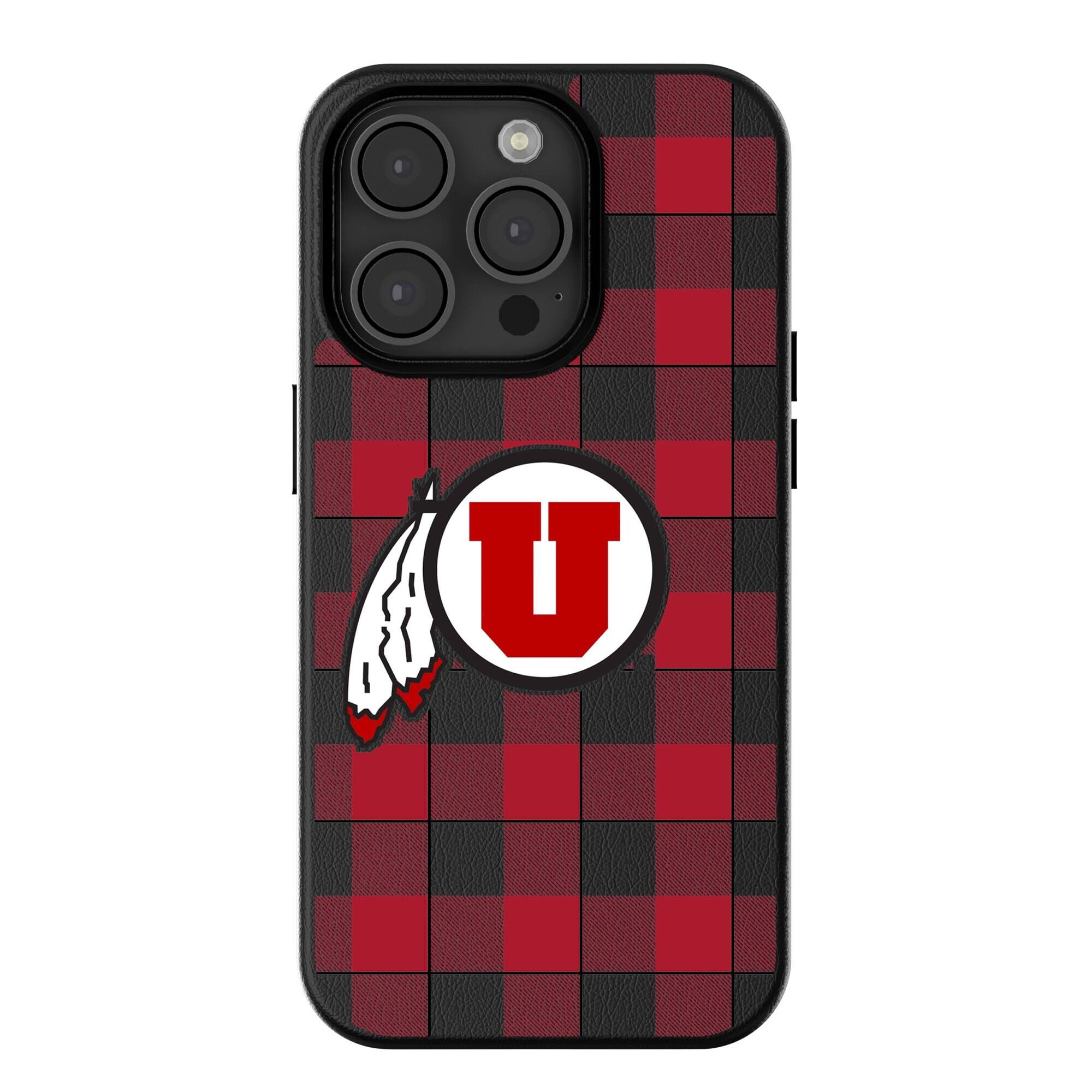 Keyscaper - NCAA - Utah Utes Plaid Magnetic Bump iPhone Case - 15 Pro Max - Black price history on PriceWatchPro