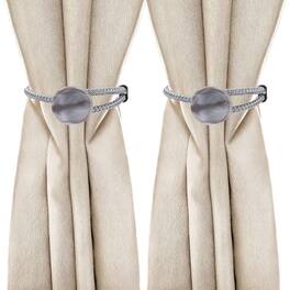 Unique Bargains - Premium 2pcs Rope Curtain Tiebacks with Buckle Decorative Holders for Home Office Thin Sheer Window Curtains - Silver gray