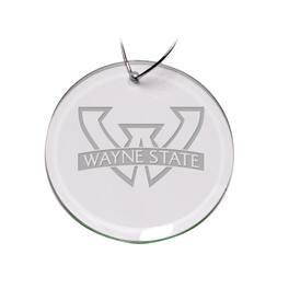 Jardine - Wayne State Warriors 3'' Glass Round Ornament - Multicolor