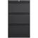 Back. GARVEE - 3 Drawers Lateral File Cabinet with Lock, Metal Filing Cabinet with Card Holder, Steel Drawer File Cabinets - Black.