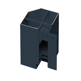 Boyel Living - 36-in W x 34.5-in H x 24-in D Shaker RTA Kitchen Lazy Susan Corner Base Cabinet with Soft-Close - Charcoal Blue