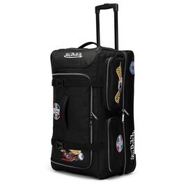 Von Dutch - Signature Patch 28" Checked Rolling Duffel - Black
