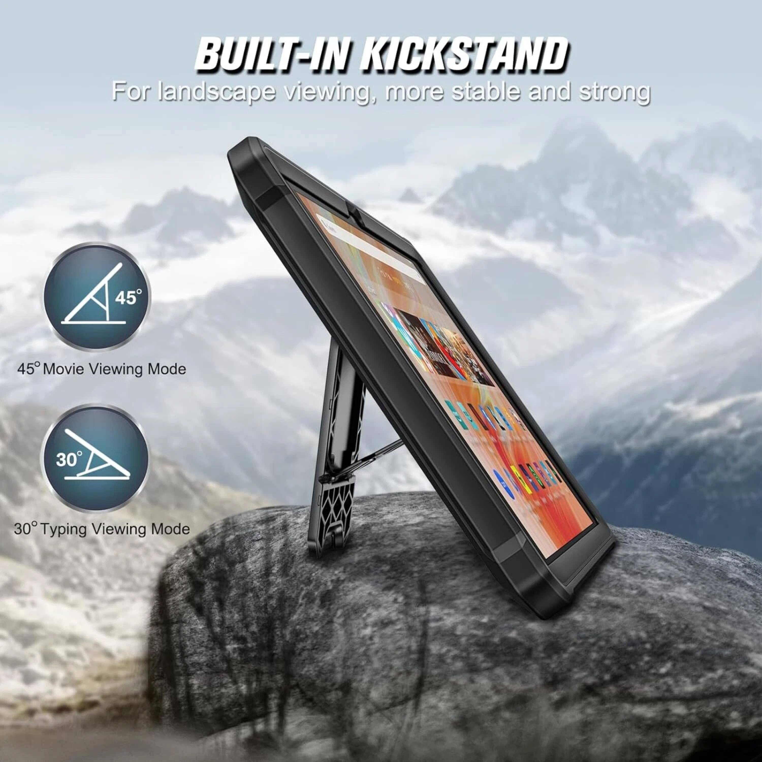 BUILT-IN KICKSTAND  
For landscape viewing, more stable and strong  

45° Movie Viewing Mode  
30° Typing Viewing Mode