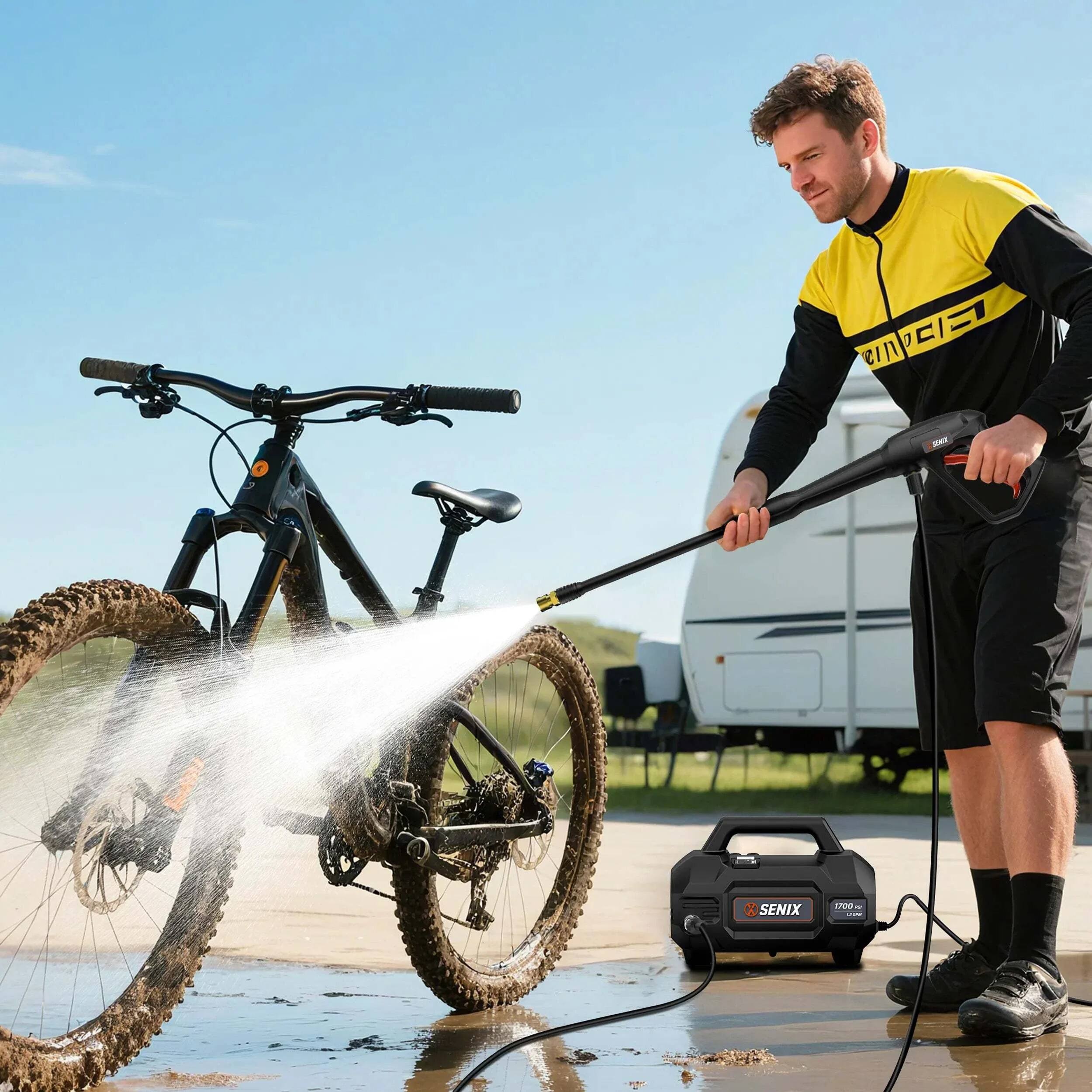 SENIX 1700 PSI 1.2 GPM 13 Amp Electric Pressure Washer with 2
