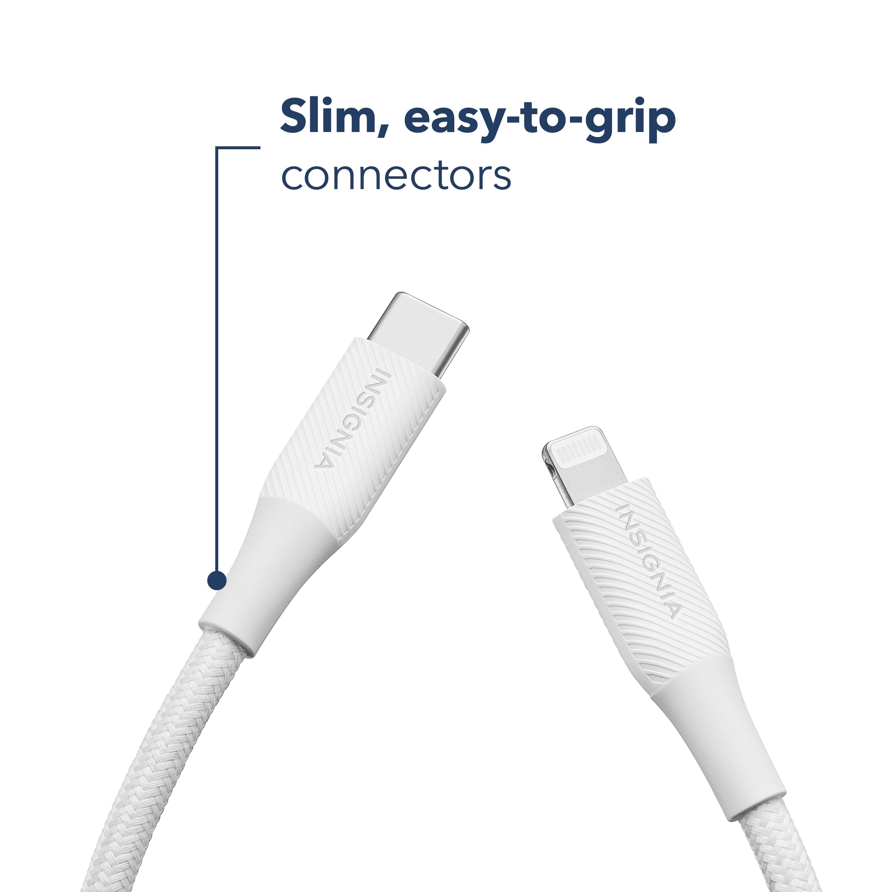 Slim, easy-to-grip connectors are available from the brand Insignia.