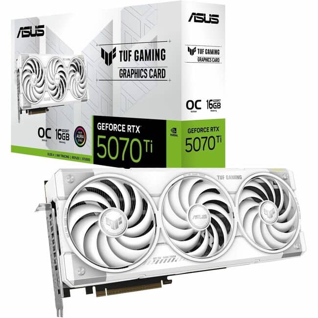 ASUS - TUF NVIDIA GeForce 5070 Ti Graphic Card - 16 GB GDDR7 - 7680 x 4320 - 2.61 GHz Boost Clock - 256 bit Bus Width - PCI
