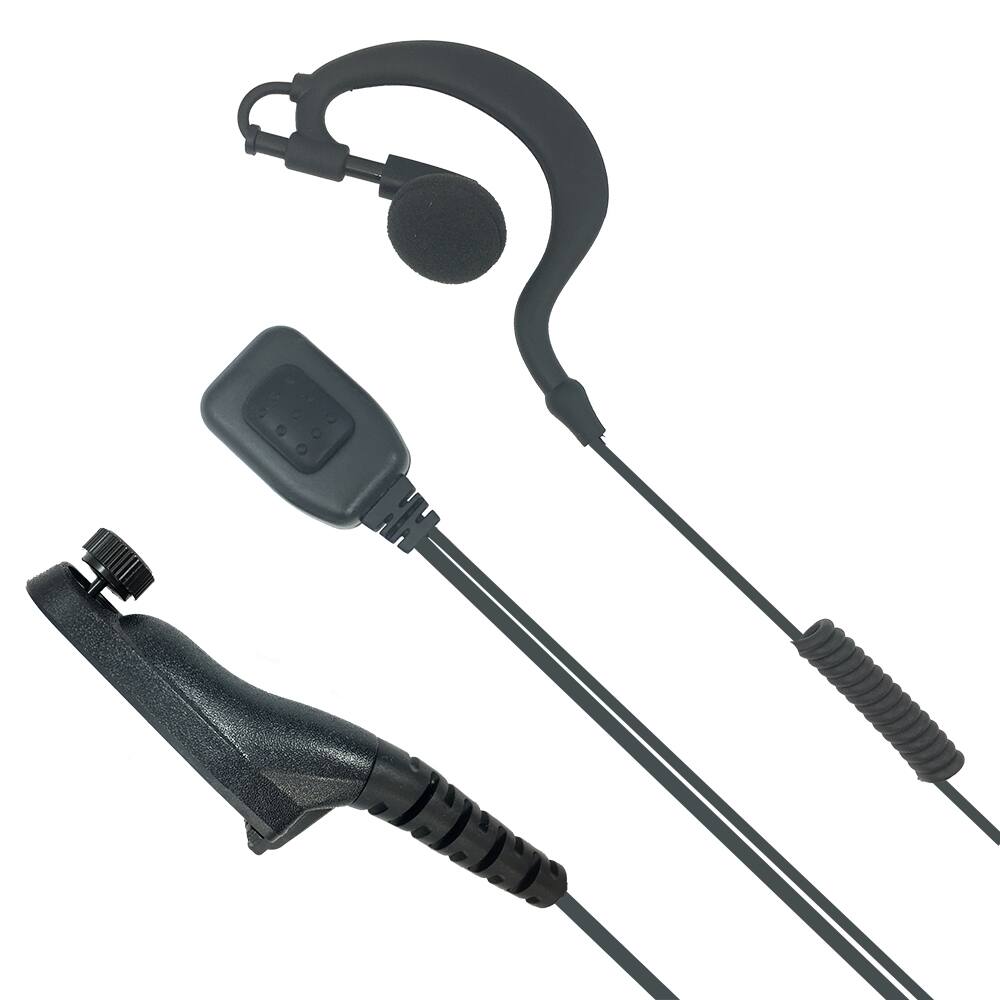 Angle. ProMaxPower - Earhook Earpiece with PTT Mic for Motorola XPR7580e, APX6000 & Other Radios - Black.