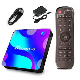 Topteng - X88 Pro 10 Android 11.0 TV Box - 2GB+16GB, RK3318 Quad-Core, 4K H.265, Dual-Band WiFi, 100M LAN with Remote