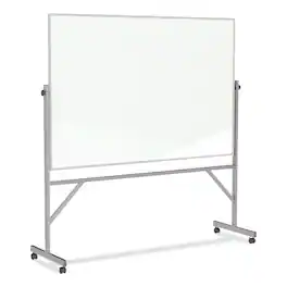 Ghent - REMOVE - Reversible Magnetic Porcelain Whiteboard with , 77.25" x 78.13", White Surface, Satin