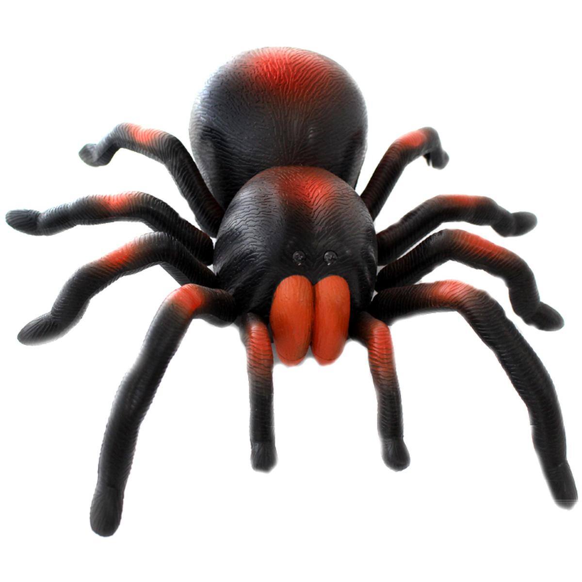 Back. JuzToys - Remote Control Spider, Light-up Eyes, Lifelike Movement Toy - Black.