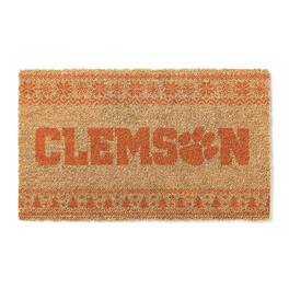 Jardine - Clemson Tigers 18" x 30" Holiday Coir Doormat - Brown