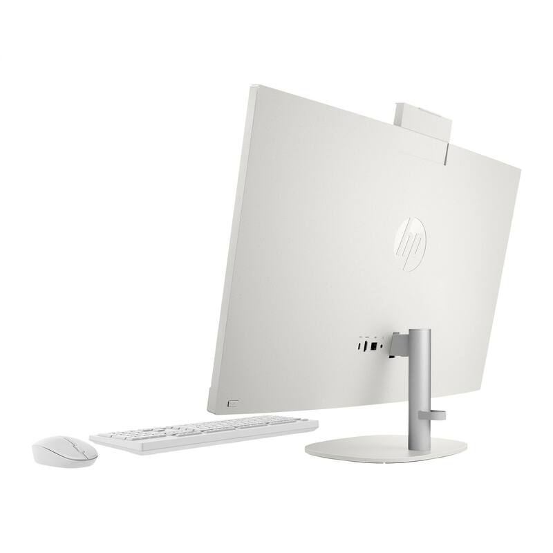 Alt View 4. HP - HP 27" FHD Touch All-in-One Desktop,Ryzen 5 7520U,16GB RAM,256GB SSD+1TB Dock Set,Wireless Keyboard＆Mouse,Win 11,White - White.