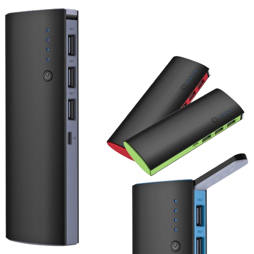 Home Collection - 10000mAh 3 USB External Power Bank Portable LCD/LED Charger for Cell Phone – Black