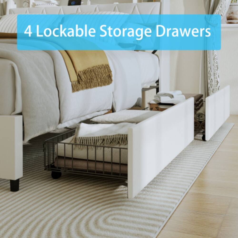 4 Lockable Storage Drawers