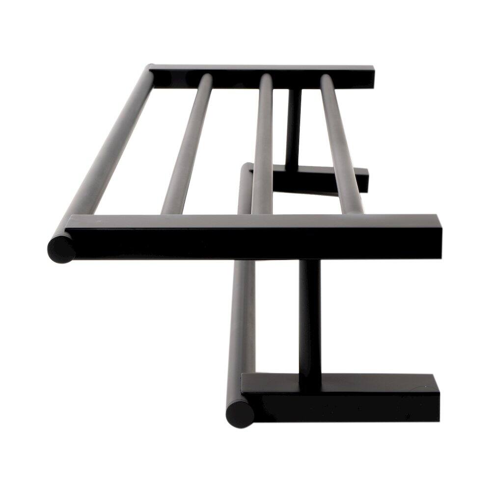 Back. Alfi - Black Matte 26" Towel Bar & Shelf - Black.