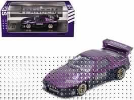 Mazda RX7 (FC3S) "Pandem Rocket Bunny" Kit 1/64 Diecast Model Car by Inno Models - Purple Metallic and Black