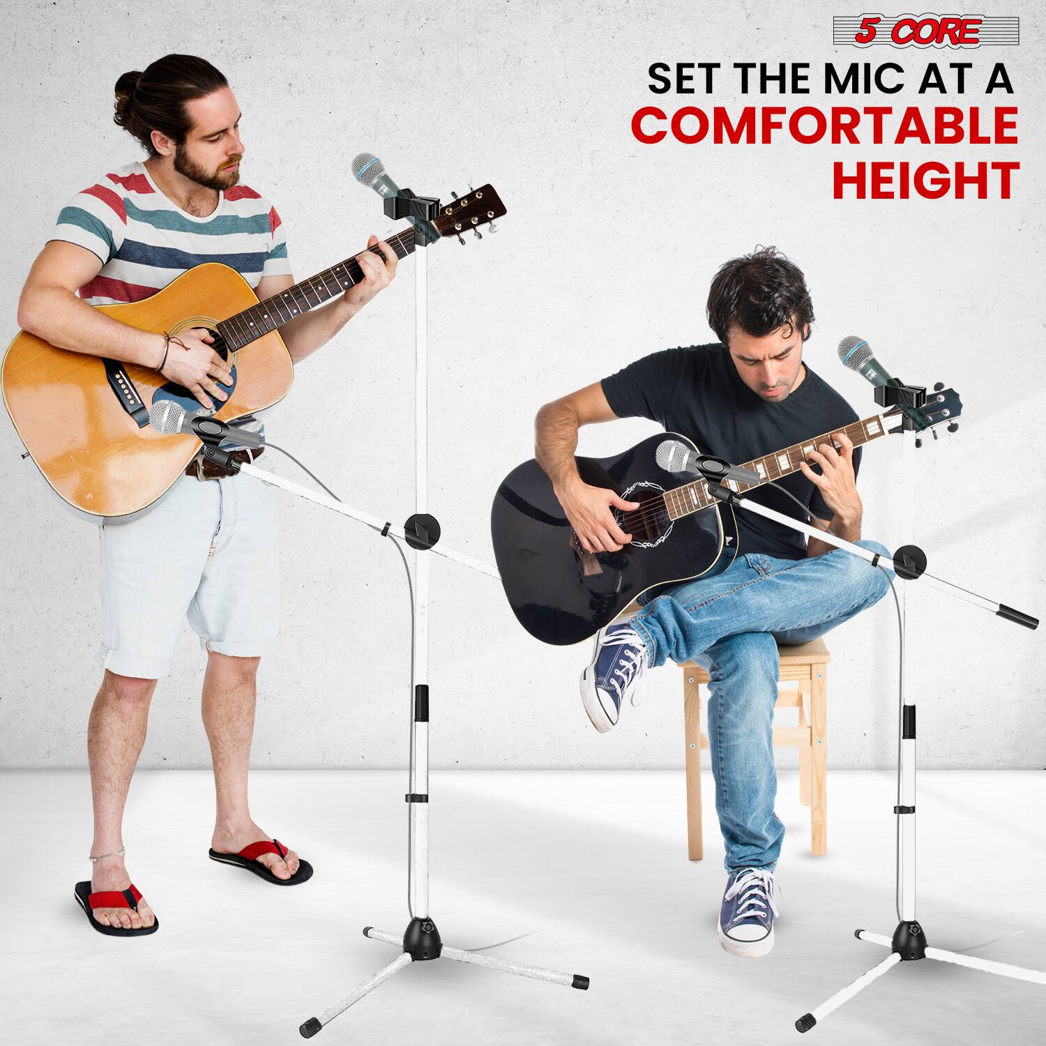 5 CORE  
SET THE MIC AT A COMFORTABLE HEIGHT