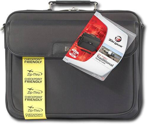 Front Standard. Targus - Zip-Thru Laptop Case - Black.