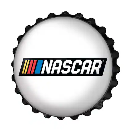 Front. The Fan-Brand - NASCAR 18.5" Bottle Cap Wall Sign - Multicolor.