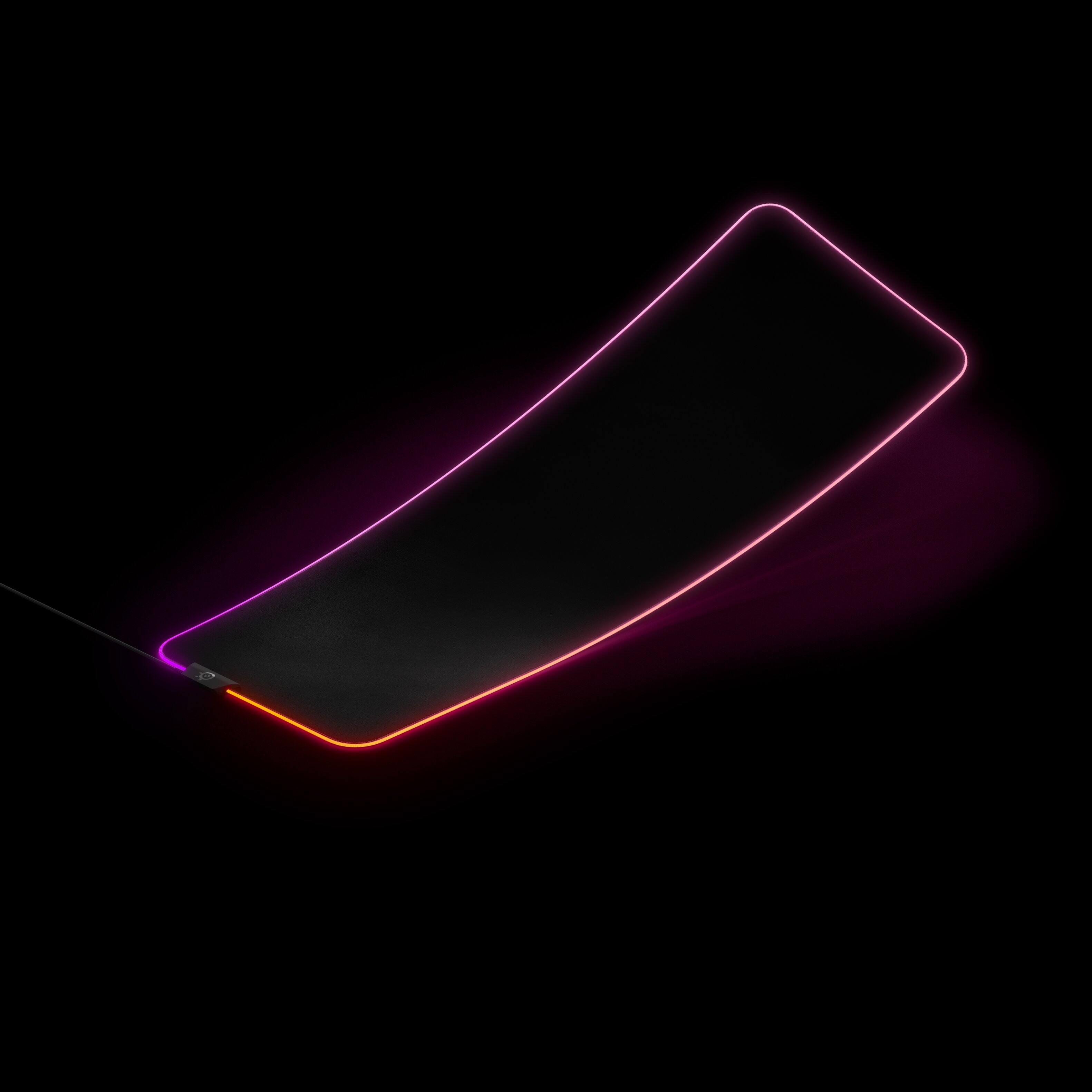 Alt View 14. SteelSeries - QcK Prism Cloth Gaming Mouse Pad with 2-Zone RGB Illumination XL - Black.