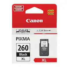 Genuine Authentique Genuino Canon 260 Glack XI Fine Cartridge Fine X Pixma 260 Black XL Canon PG-260XL 260xL Black XL
