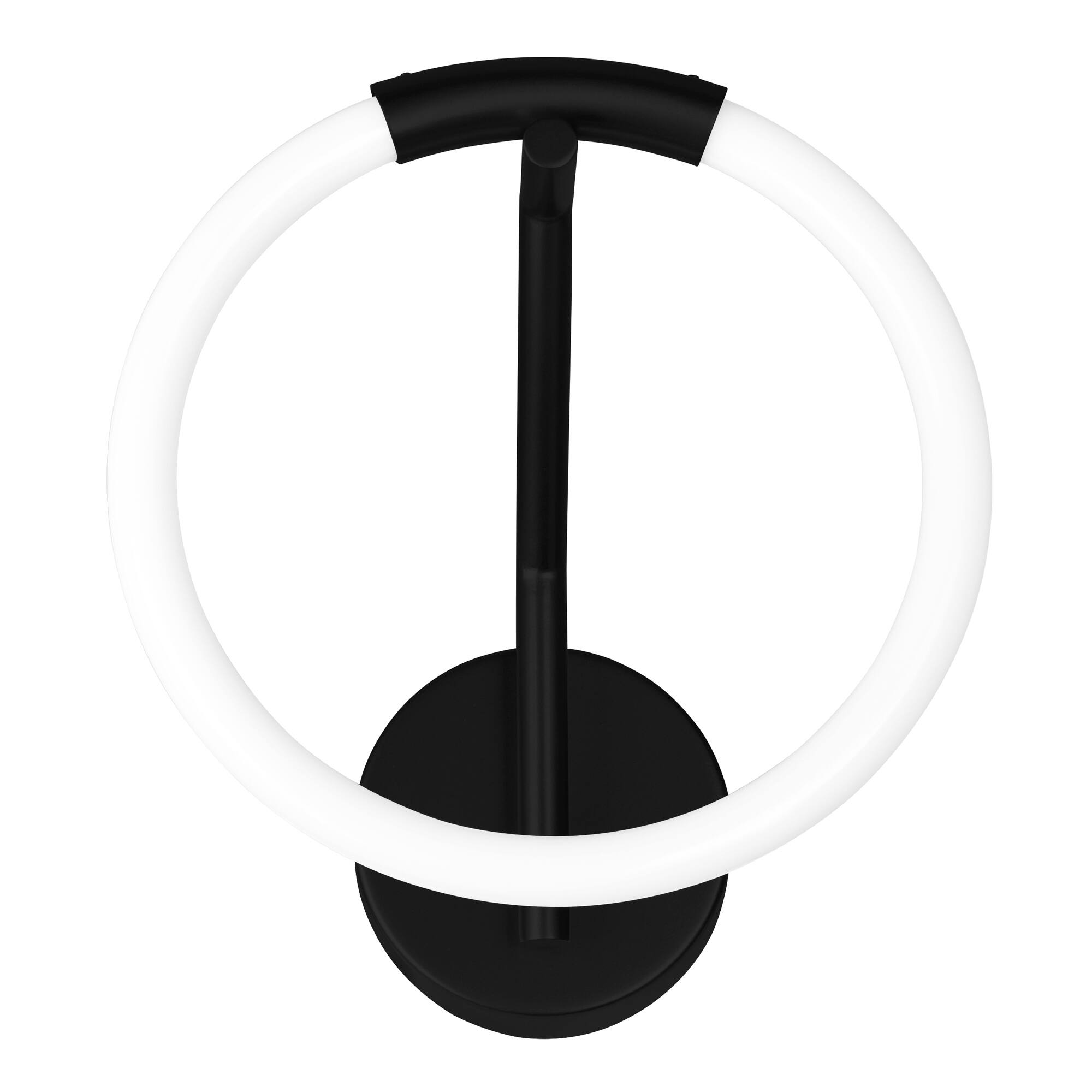 Alt View 1. CWI Lighting - Hoops 1 Light LED Wall Sconce With Black Finish - Black.