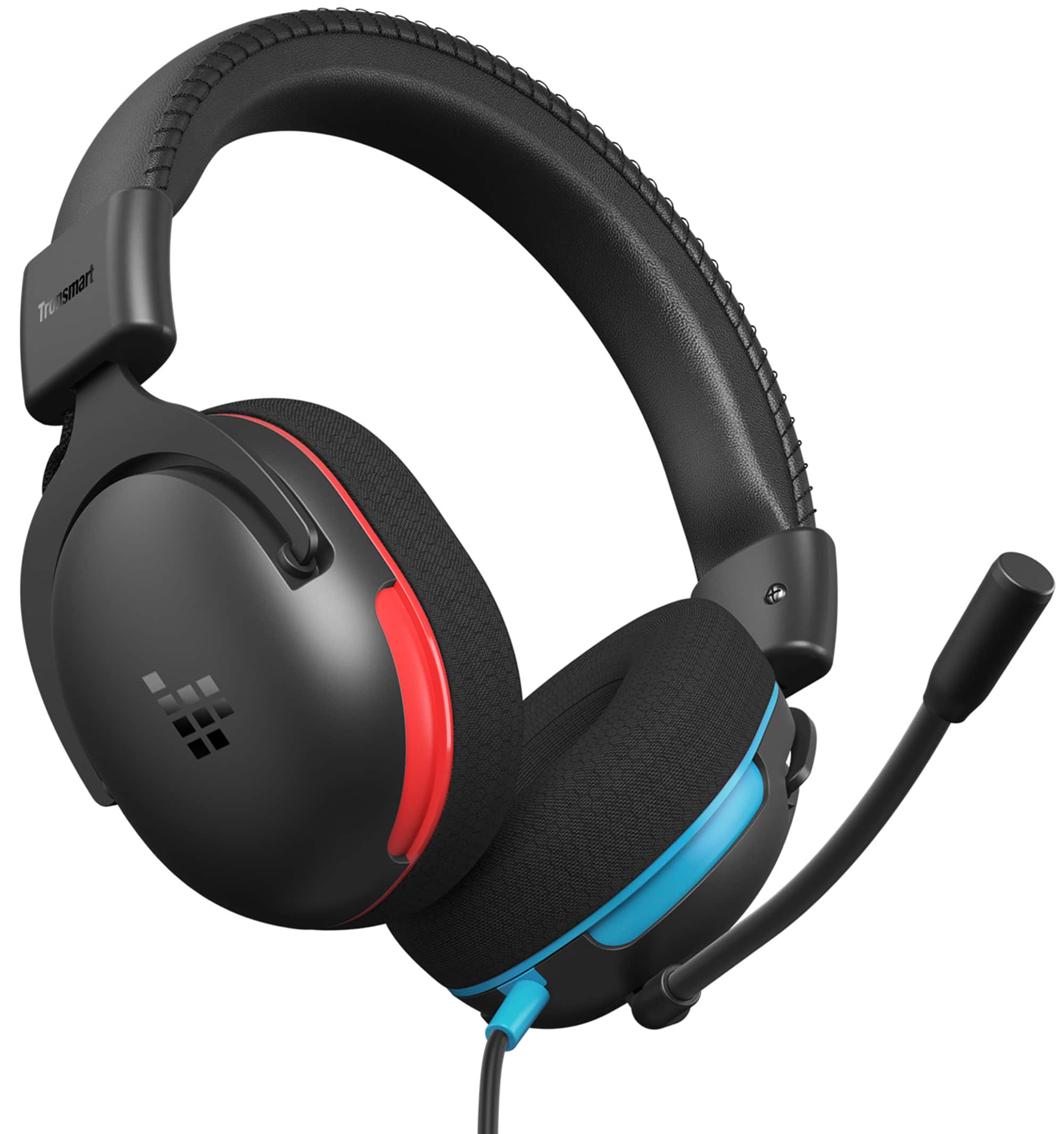 Tronsmart - G10 Multiplatform Wired Over-the-Ear Gaming Headset for PC, PS5, PS4, Xbox Series X|S, Xbox One, Nintendo Switch, Mobile - Switch/Red/Black