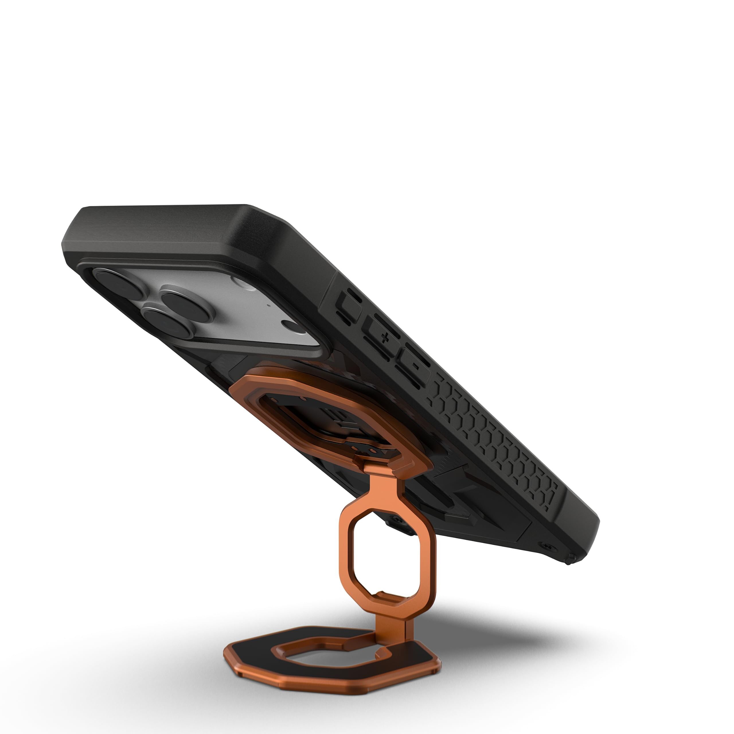 Alt View 5. UAG - Magnetic Ring Stand with Built-in Bottle Opener, Universal MagSafe Phone Grip & Stand - Burnt Orange.