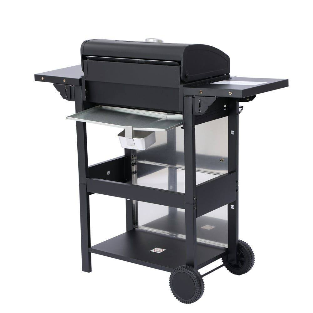 Alt View 1. Resenkos - 3-Burner Propane Gas BBQ Grill, 25650BTU Output With Wire Enamel Cooking Grids For Outdoor Barbecue, Foldable Side Table.
