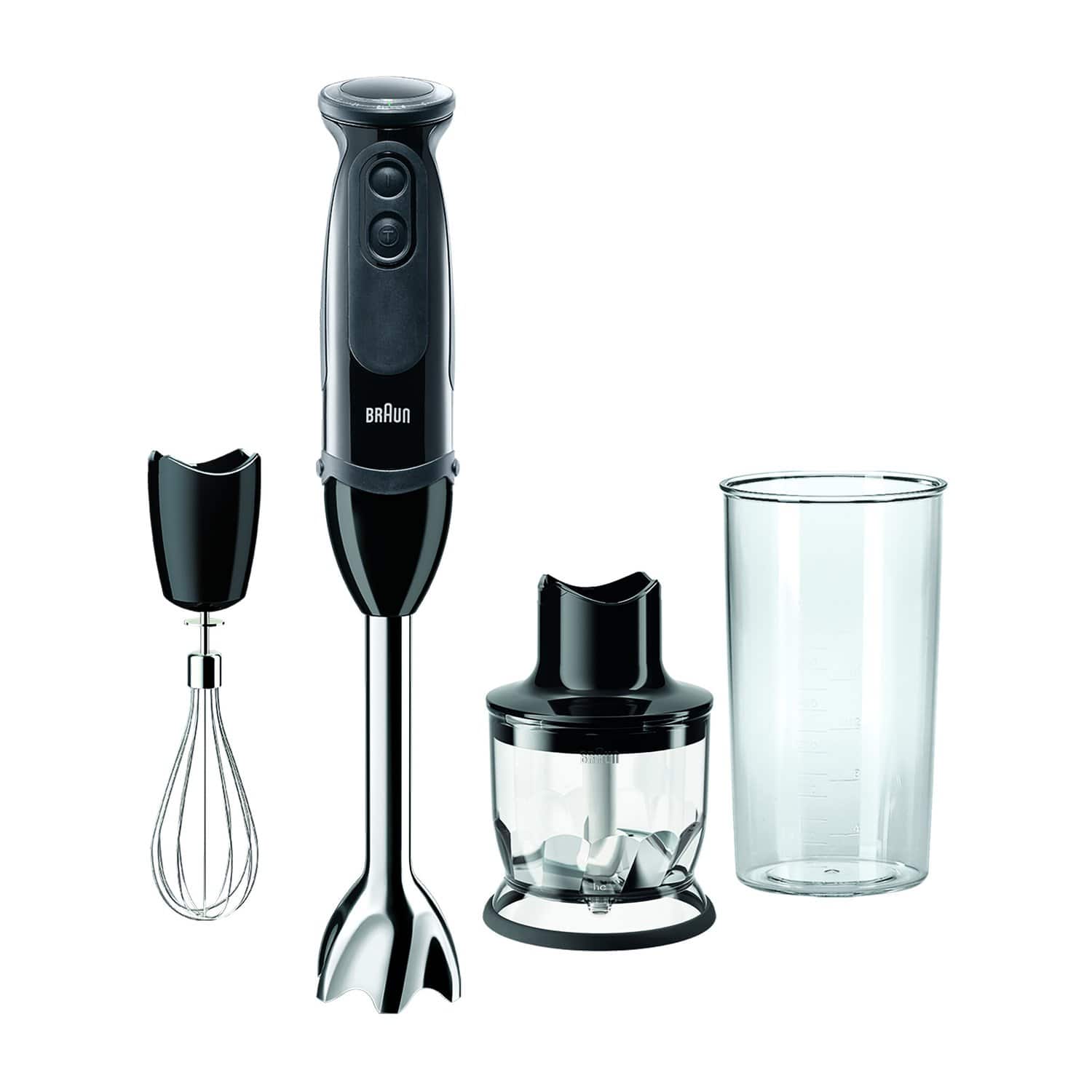 Front. Braun - Multiquick 5 Vario 21-Speed Hand Blender - Black.
