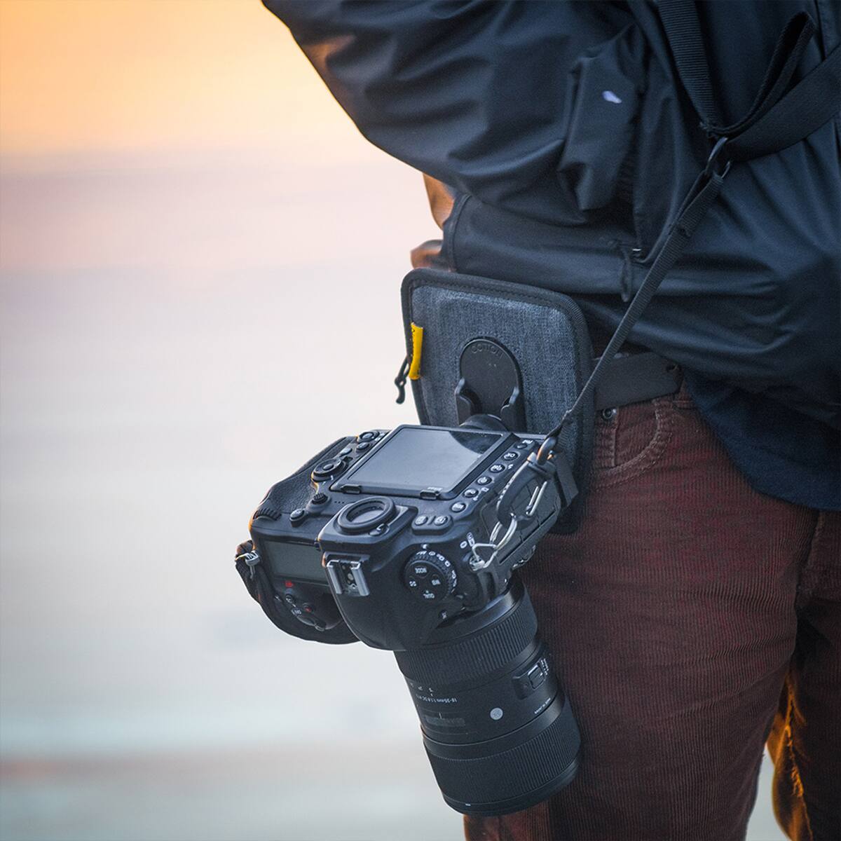 Alt View 5. Cotton Carrier - Cotton Carrier CCS G3 Wanderer Side Holster for Camera, Charcoal Gray.
