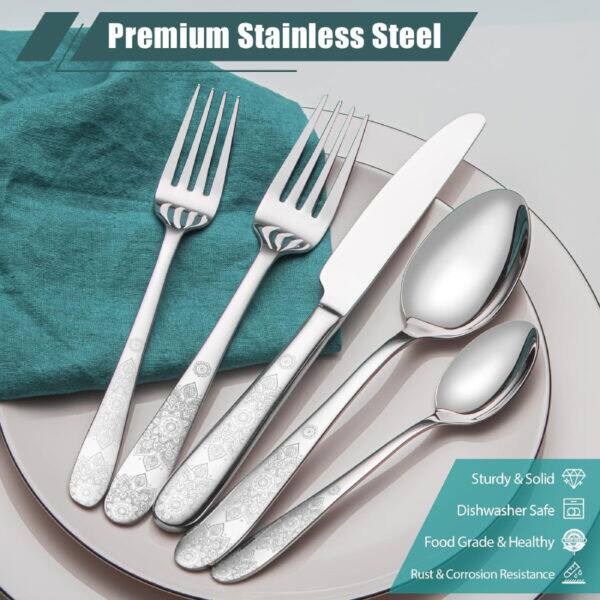 A Premium Stainless Steel, Sturdy & Solid, Dishwasher Safe, Food Grade & Healthy, Rust & Corrosion Resistance