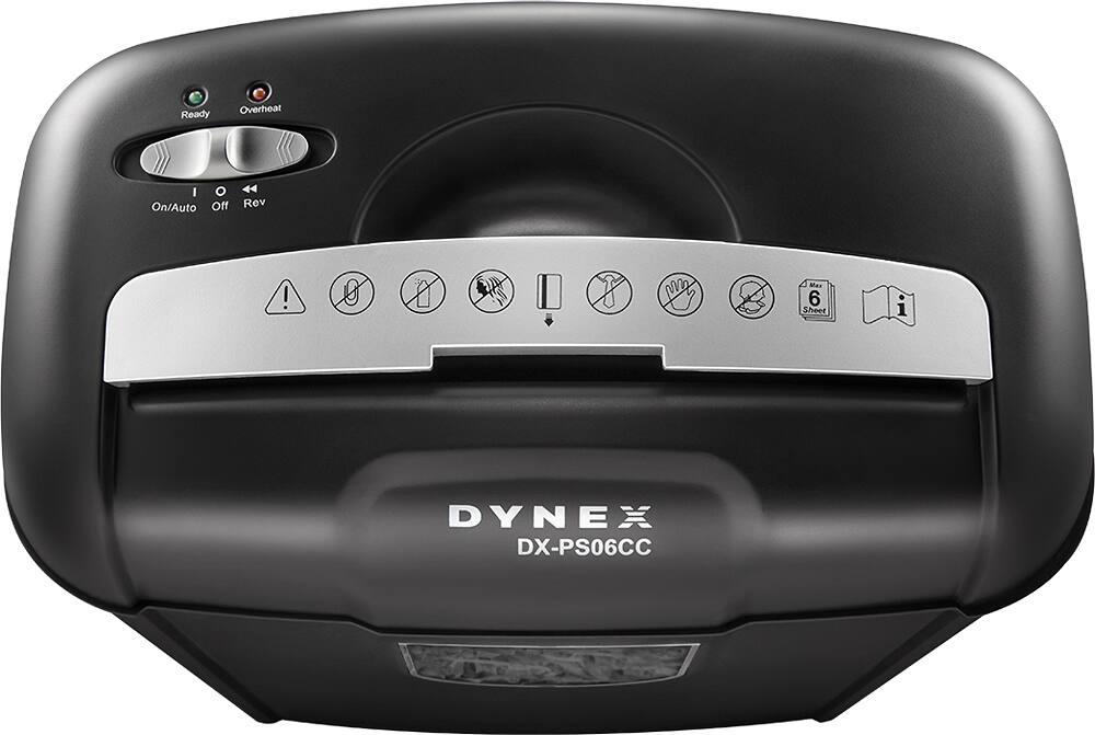 Alt View 11. Dynex™ - 6-Sheet Crosscut Shredder - Black.