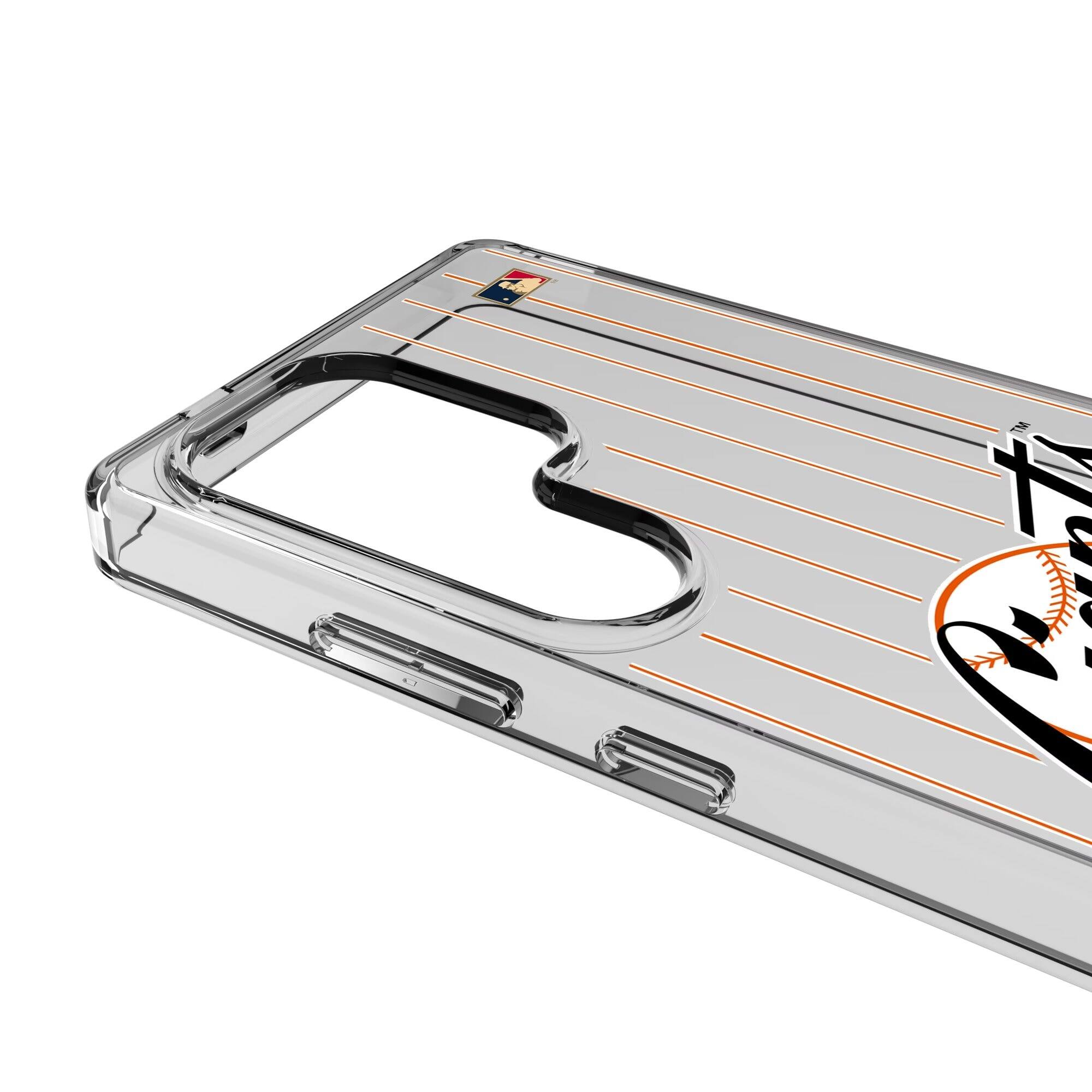 Alt View 2. Keyscaper - San Francisco Giants Cooperstown Galaxy Clear Case - S22 - Multicolor.