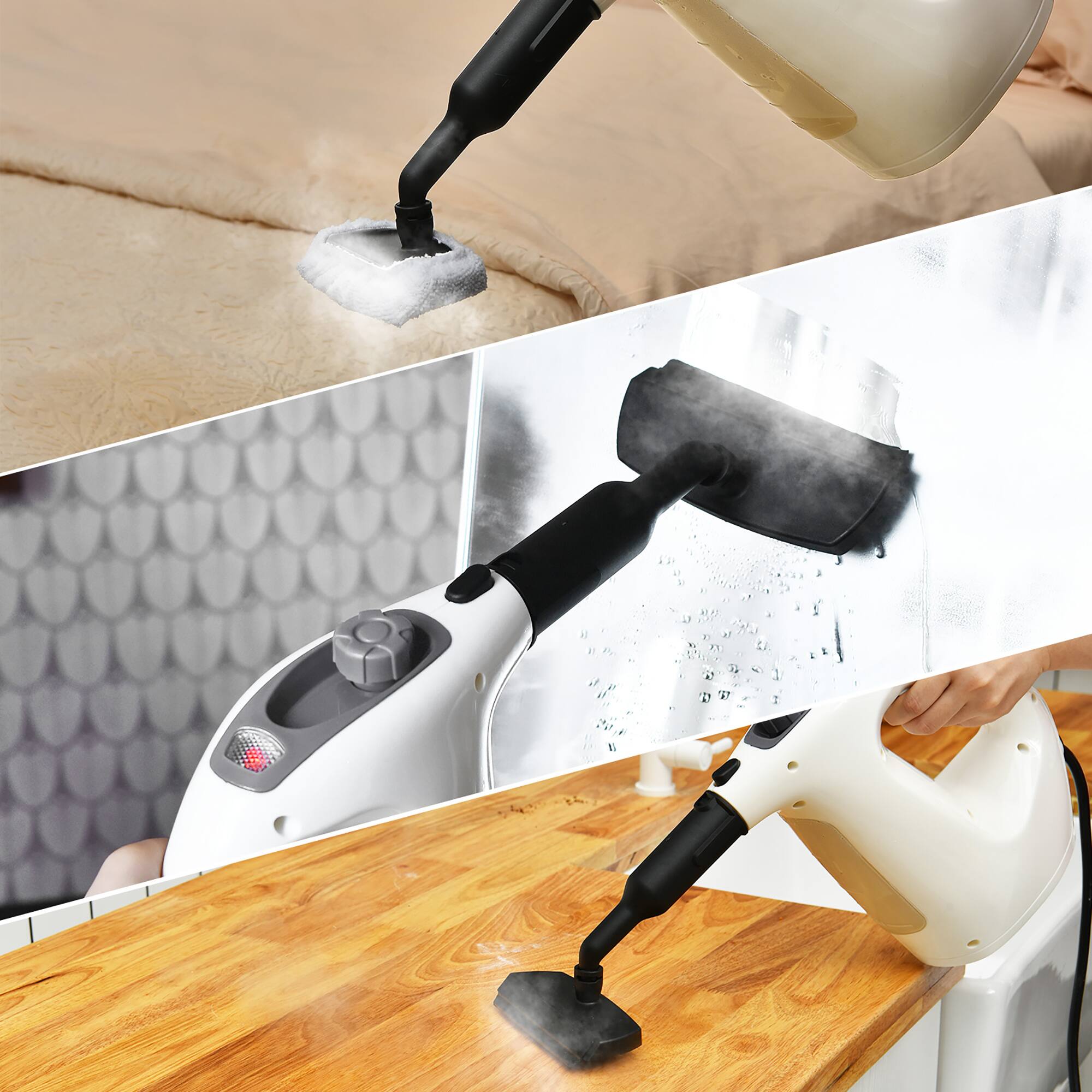 Alt View 8. Costway - Costway 1400W Multipurpose Pressurized Steam Cleaner Mop W/ 17 Pieces Accessories - Gray.