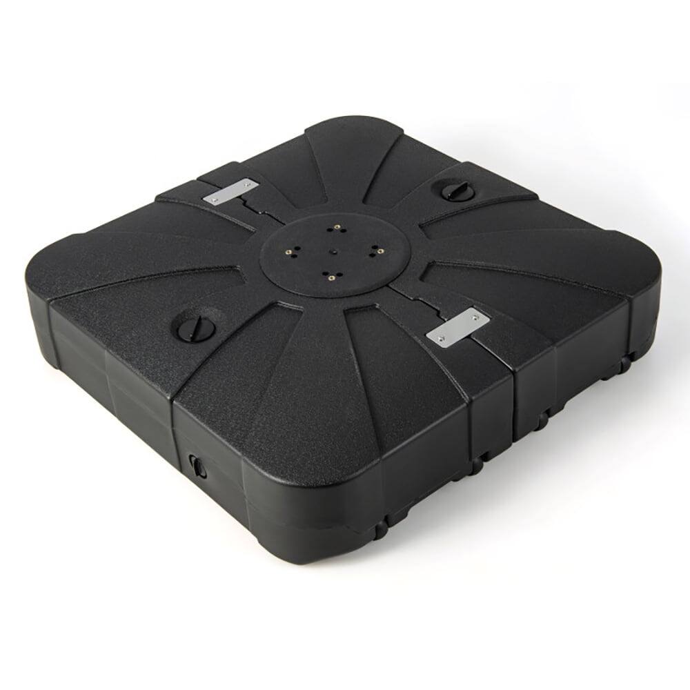 Front. Kadyn - Outdoor Umbrella Base 335 x 335 Inch Fillable Cantilever Umbrella Base with Wheels Black - Black.
