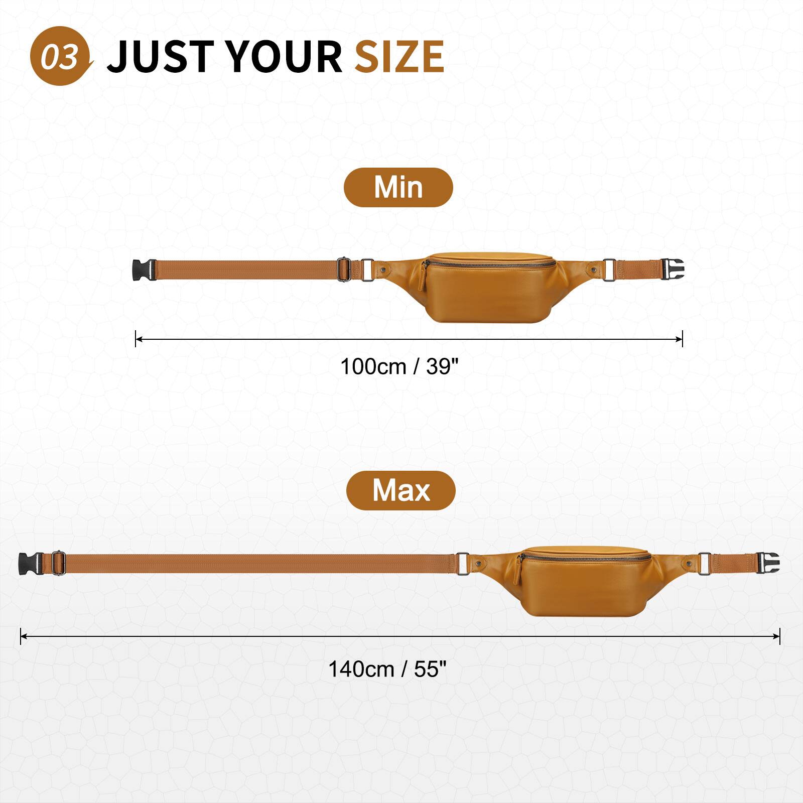 03 JUST YOUR SIZE

Min 100cm / 39"

Max 140cm / 55"