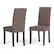 Front. Simpli Home - Acadian Parson Polyester Fabric Dining Chairs (Set of 2) - Light Mocha.