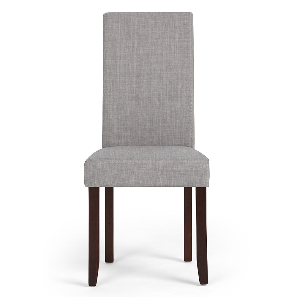 Angle View: Simpli Home - Acadian Parson Polyester Fabric Dining Chairs (Set of 2) - Dove Gray