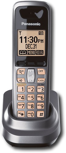 Panasonic KX-TG1062M DECT 6.0 Corded/Cordless Phone with Answering Machine,  Metallic Gray, 2 Handsets