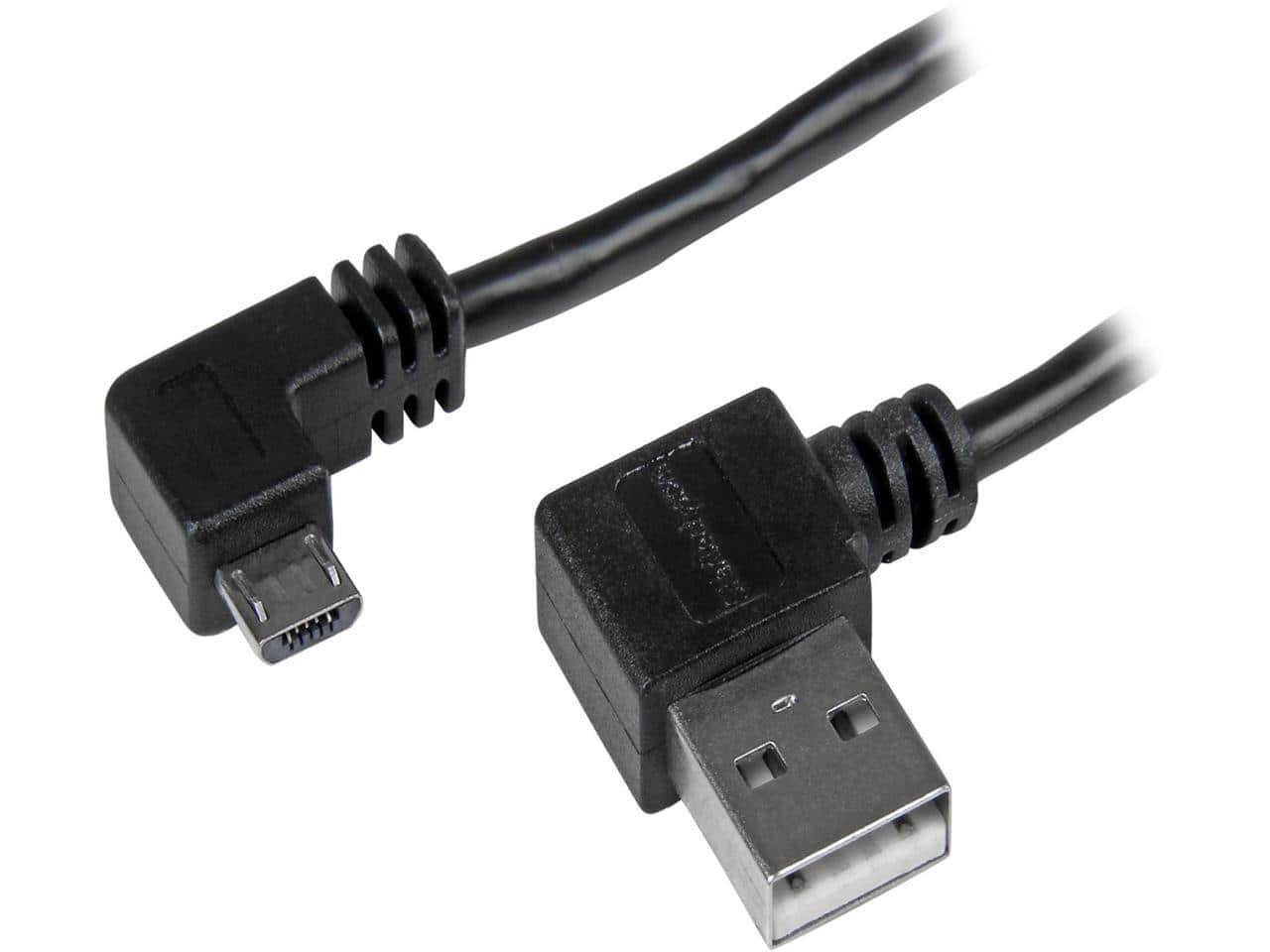 StarTech.com - 2m 6 ft Micro-USB Cable with Right-Angled Connectors - M/M - USB A to Micro B Cable
