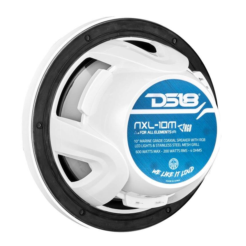 D518  
NXL-10M 2060  
FOR ALL ELEMENTS  
10" MARINE GRADE COAXIAL SPEAKER WITH RGB LED LIGHTS & STAINLESS STEEL MESH GRILL  
600 WATTS MAX - 200 WATTS RMS - 4 OHMS  
WE LIKE IT LOUD  
MADE IN CHINA