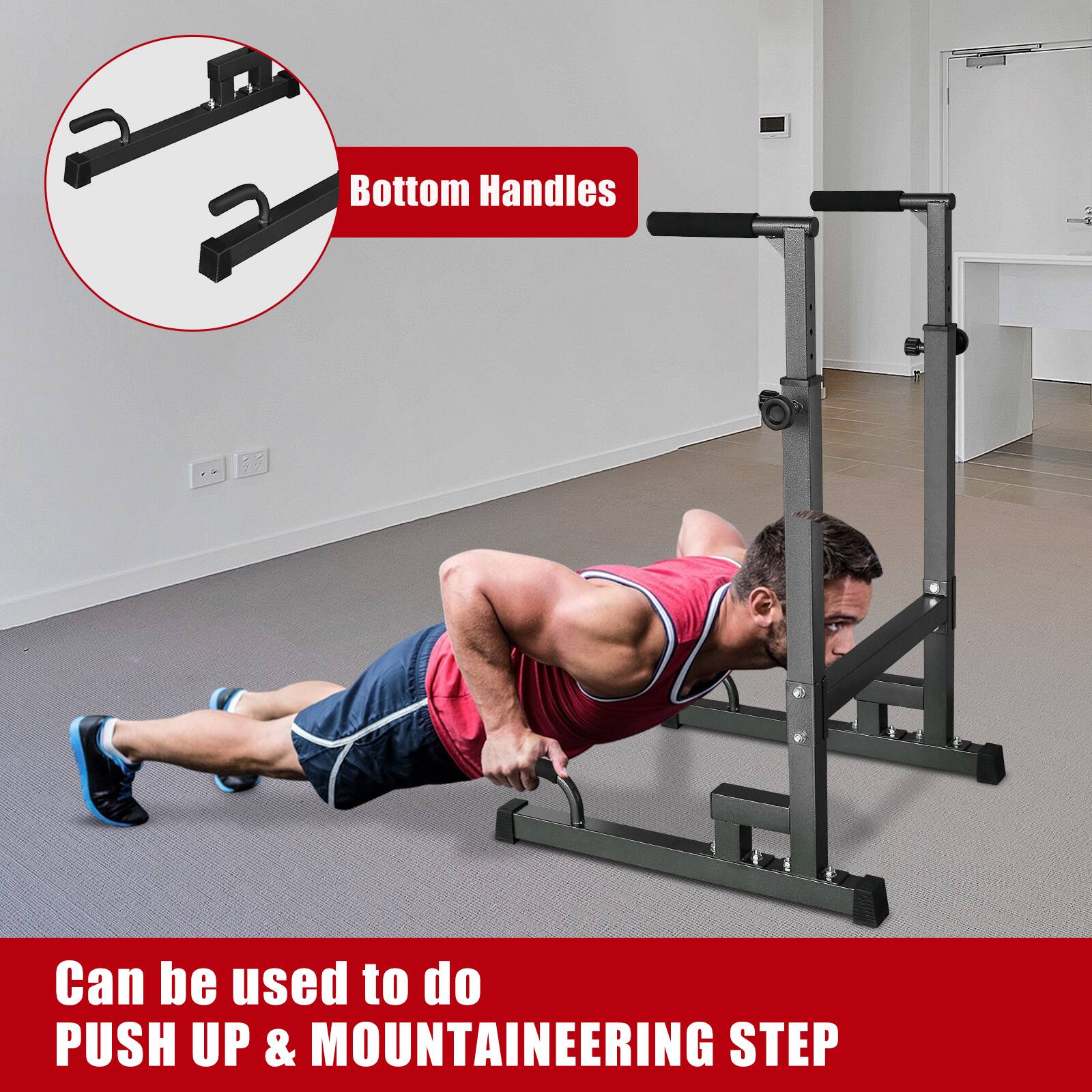 Bottom Handles

Can be used to do PUSH UP & MOUNTAINEERING STEP