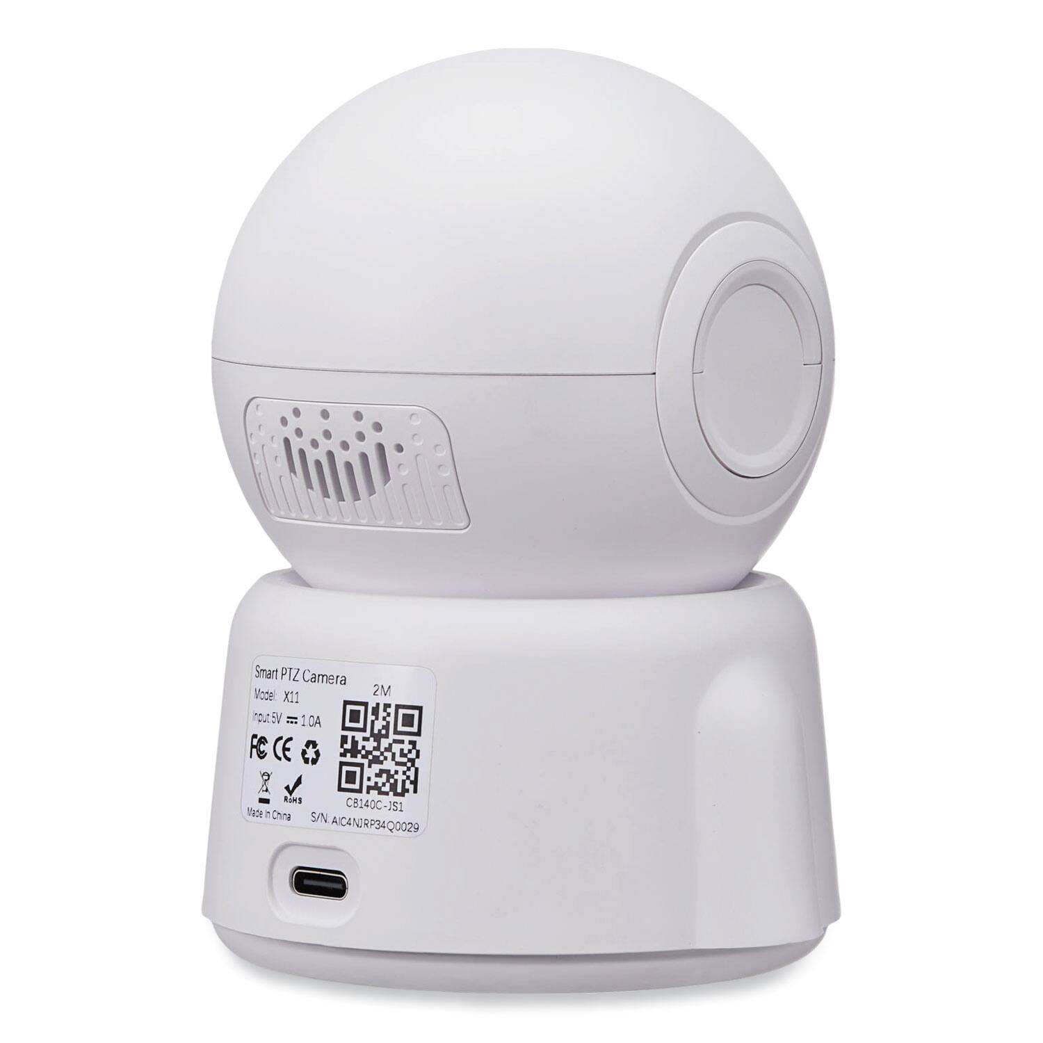 Smart PTZ Camera  
Model: X11  
2M  
Input: 5V = 1.0A  
FC CE  
Made in China  
S/N: AICANRP34Q0029  
CB140C-JS1  
C8140C-151-251