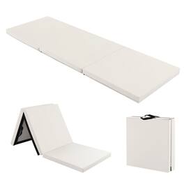 Gymax - Tri-Fold Folding Exercise Mat 6 ft x 2 ft Portable Gymnastics Tumbling Yoga Grey - Gray