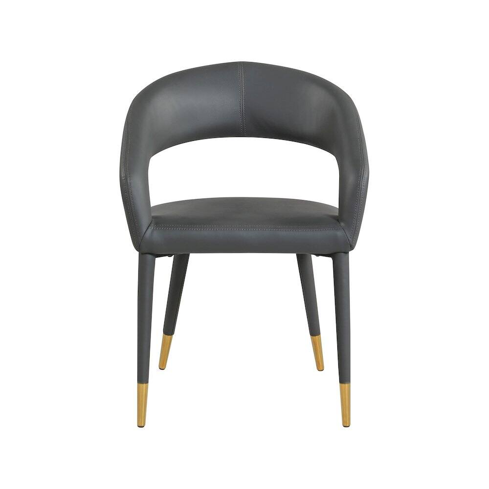 Alt View 2. Meridian Furniture - Destiny Grey Vegan Leather Dining Chair - Grey.