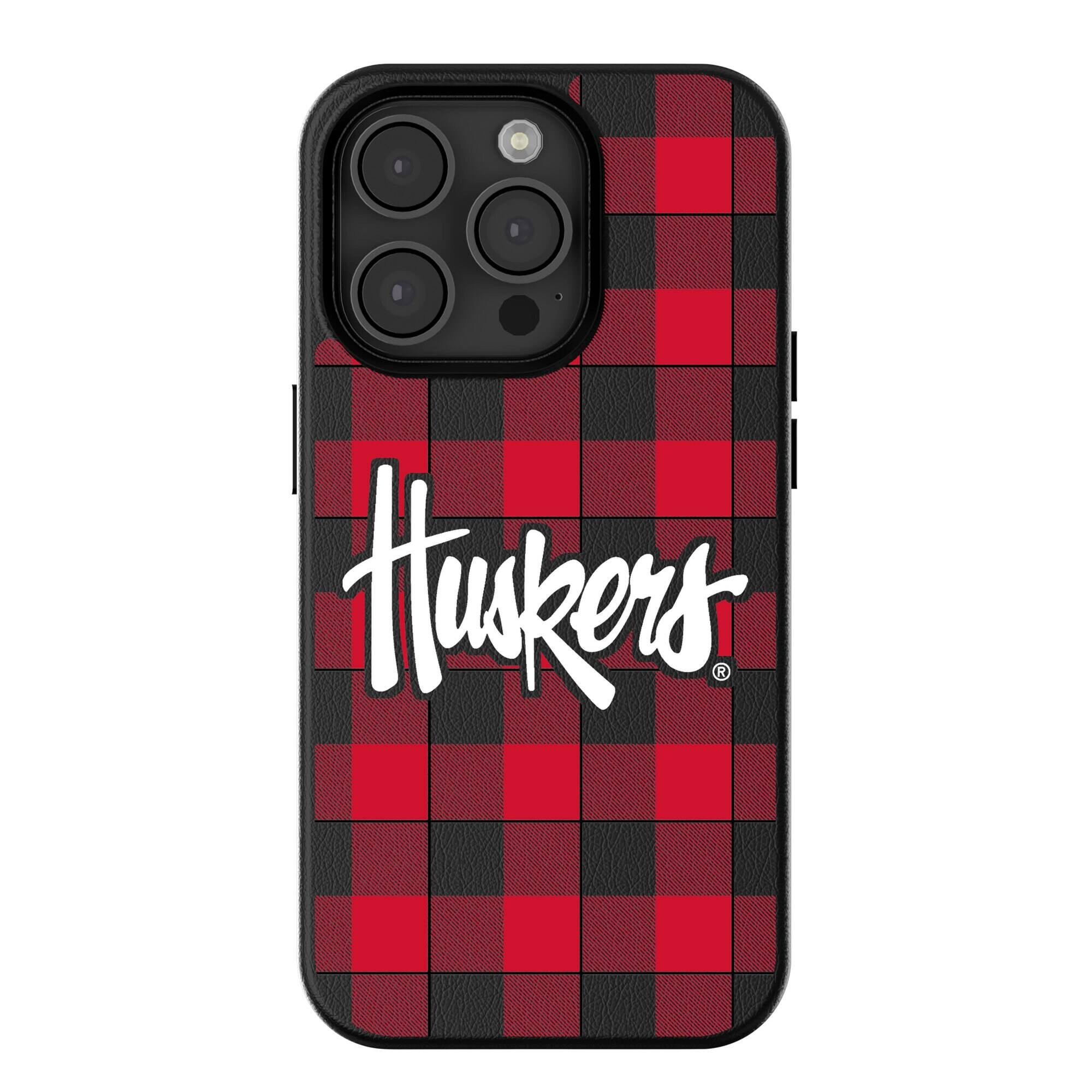 Keyscaper - NCAA - Nebraska Huskers Plaid Magnetic Bump iPhone Case - 16 - Black price history on PriceWatchPro