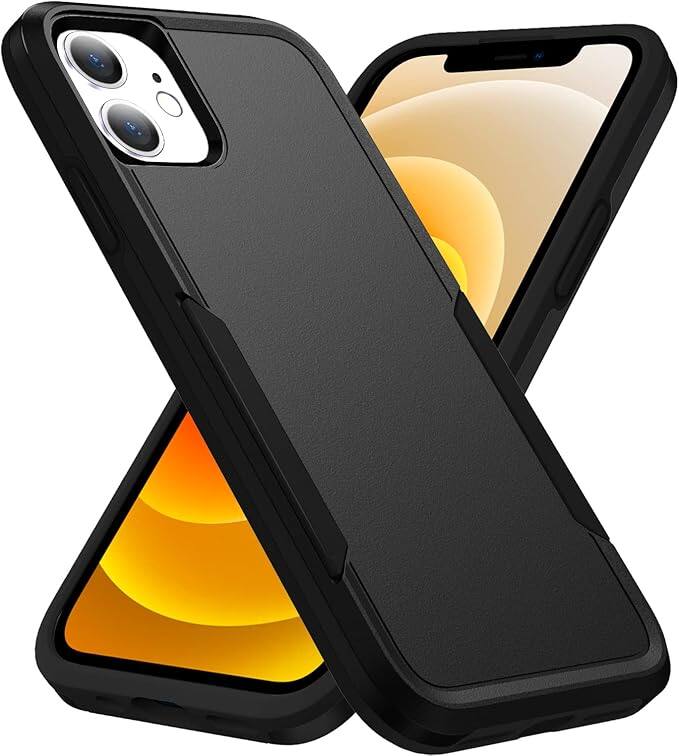 Entronix - iPhone XR Case - Sleek Soft-Touch Dual-Layer Protective Cover - Black